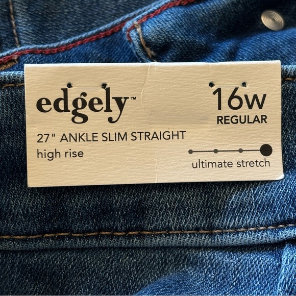 NWT Maurices Edgely Medium Blue Denim Jeans Size 16W - Picture 9 of 11